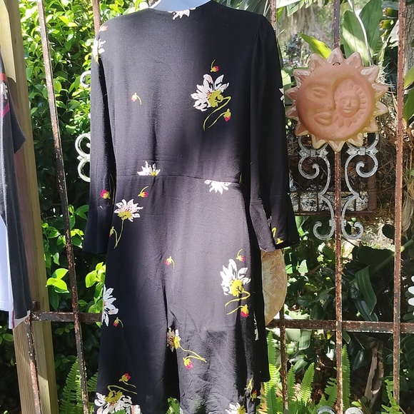 Free people black floral dress medium - Picture 6 of 6